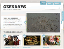Tablet Screenshot of geekdays.com